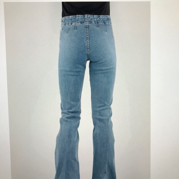 Stetson Womens 921 High Waist Darts Blue Cotton Blend Jeans - Picture 2 of 3